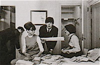 Mom sorting fanmail with Paul